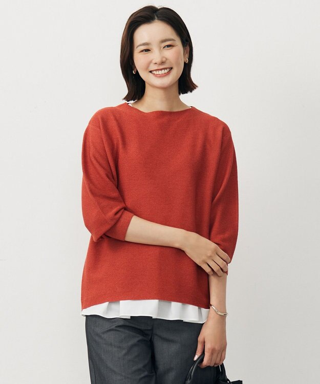 J.PRESS LADIES LINKS LINKS ニット オレンジ系