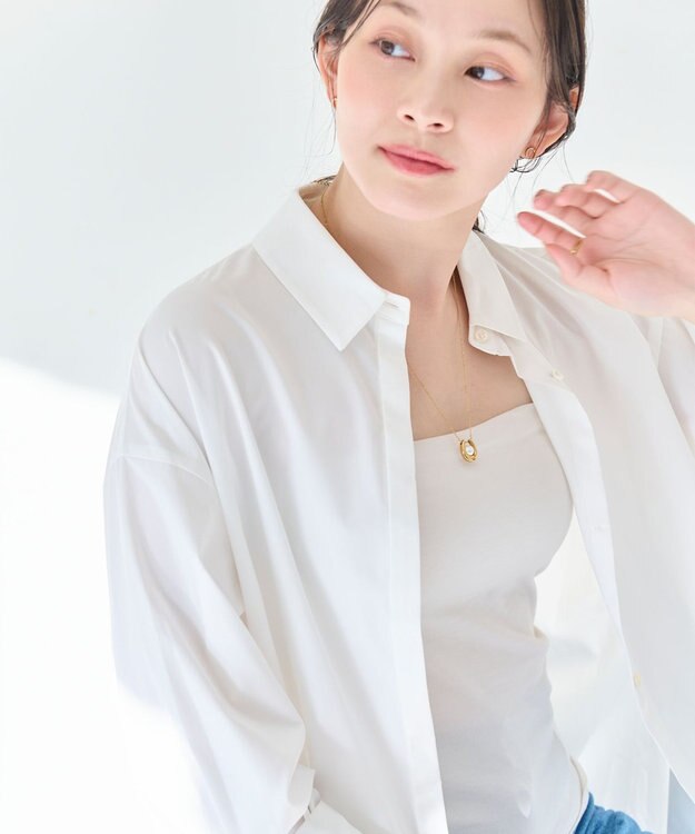 Phoebe 〈金属アレルギー対応〉メタリックパールホースシューネックレス　ゴールド　ステンレス/馬蹄/蹄鉄/ラッキーモチーフ/ギフト/プレゼント/大ぶり ゴールド