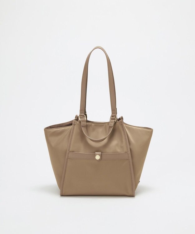 TOPKAPI 【TREASURE TOPKAPI】ナイロン 2way レザーハンドル ミニ トートバッグ グレージュ