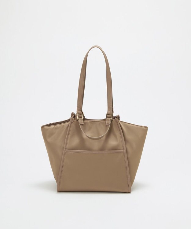 TOPKAPI 【TREASURE TOPKAPI】ナイロン 2way レザーハンドル ミニ トートバッグ グレージュ