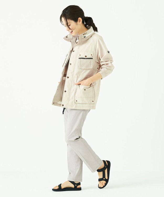 JOSEPH ABBOUD MOUNTAIN スラブシャンブレーストレッチ パンツ アイボリー系