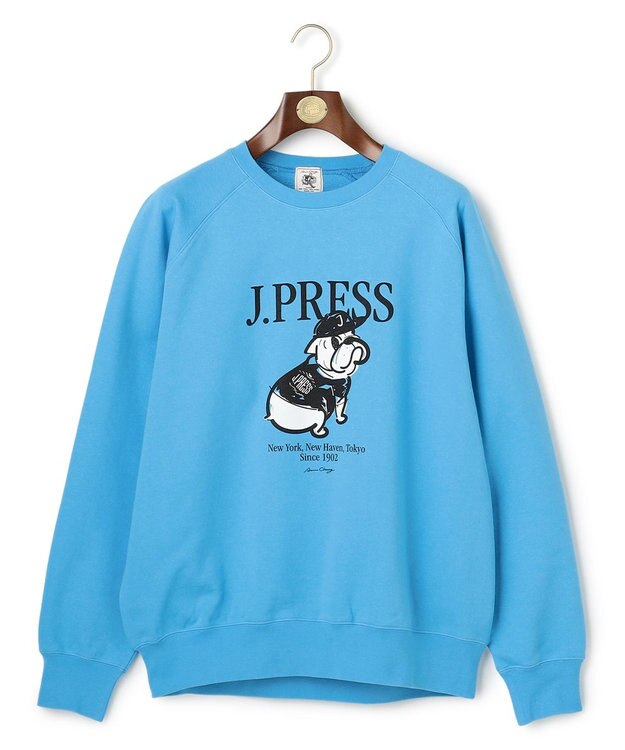 J.PRESS MEN 【AaronChang】【UNISEX】グラフィック スウェットシャツ サックスブルー系