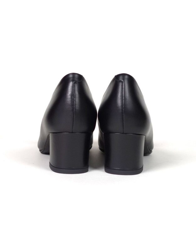 Dominic3 グログランリボン スクエアトゥパンプス ブラック