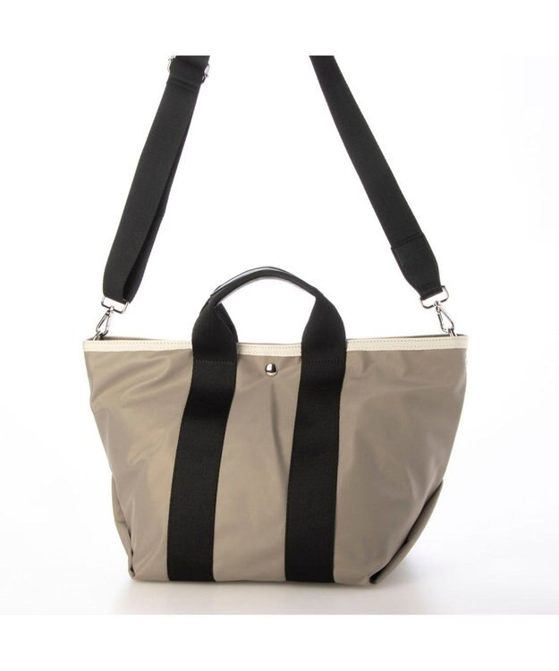 UNBILLION カシュカシュ cachecache / ナイロンツイル2wayテープトート グレー