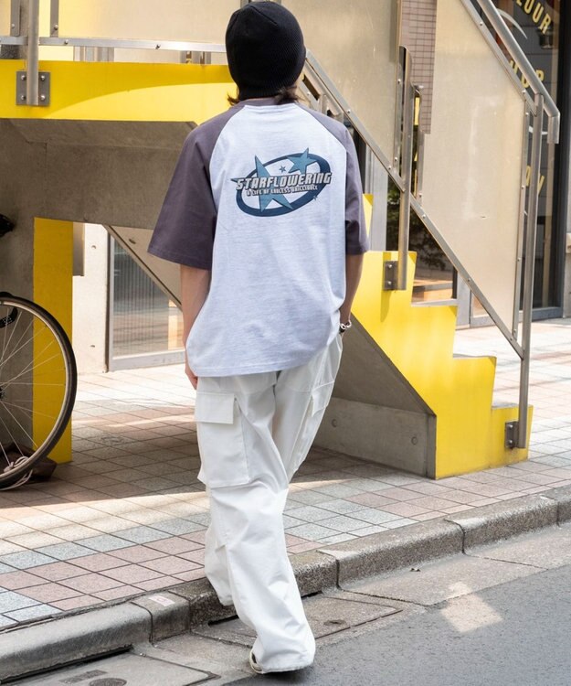 WEGO 【ユニセックス着用ITEM】ラグラングラフィックBIG　T（SS） スミクロ