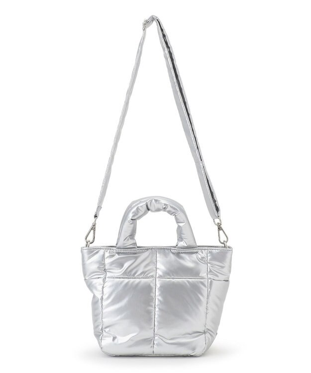 23区 パデッド ミニ ショルダーバッグ シルバー系