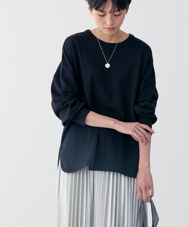 AMERICAN HOLIC センターシームラウンドニットプルオーバー Black