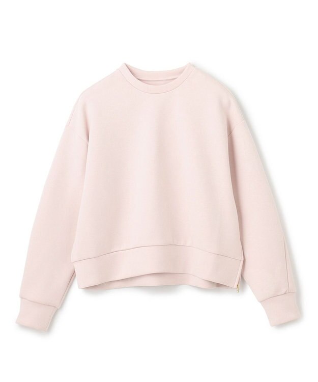 UNFILO L 【WEB限定】BEAUTY FORM JERSEY サイドZIP クロップドプルオーバー ピンク