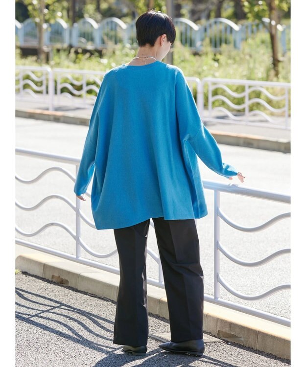 AMERICAN HOLIC バイパチポンチョライクＢＩＧニットチュニック Blue