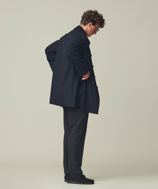 J.PRESS MEN 【定番】ウールカシミヤビーバーステンカラーコート ネイビー系