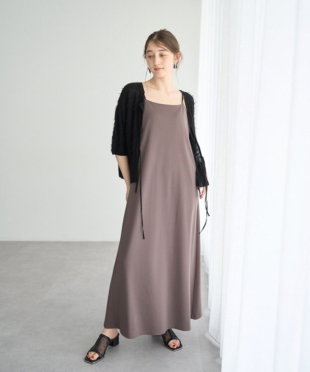 YECCA VECCA 2wayリボンフリンジニットカーディガン Off White