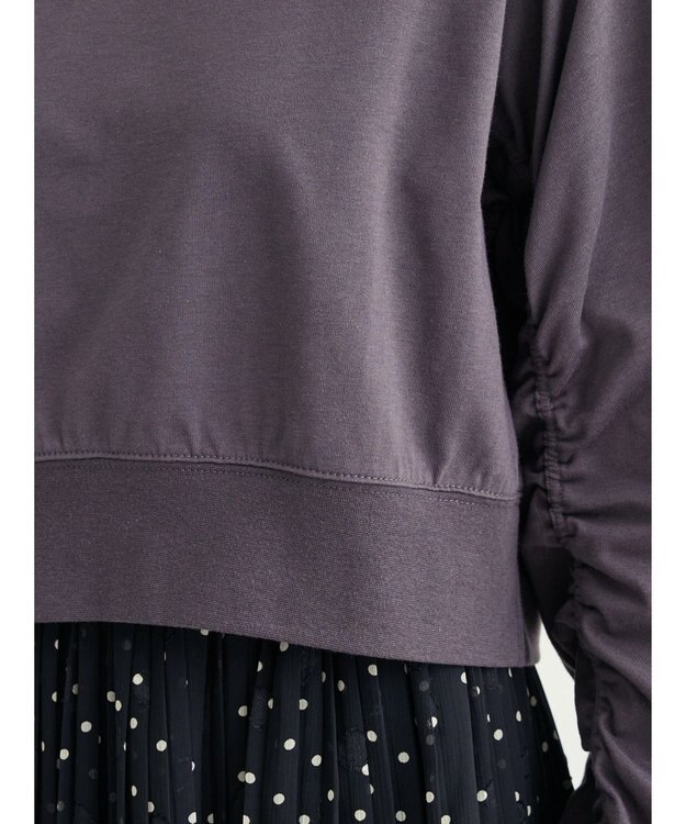 Green Parks ・ＥＬＥＮＣＡＲＥ　ＤＵＥシャーリング袖プルオーバー Charcoal Gray