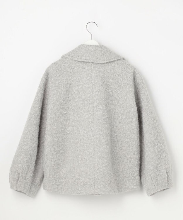 ANY SIS L 【2WAY】ブークレーシャギーラメ アウター ライトグレー