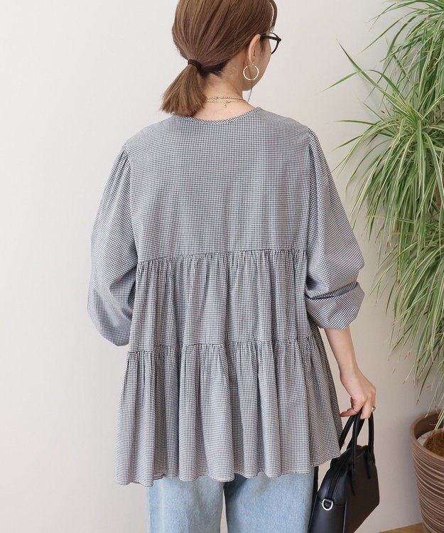 AMERICAN HOLIC 【先行予約】【WEB限定】ティアードギャザーブラウス Check