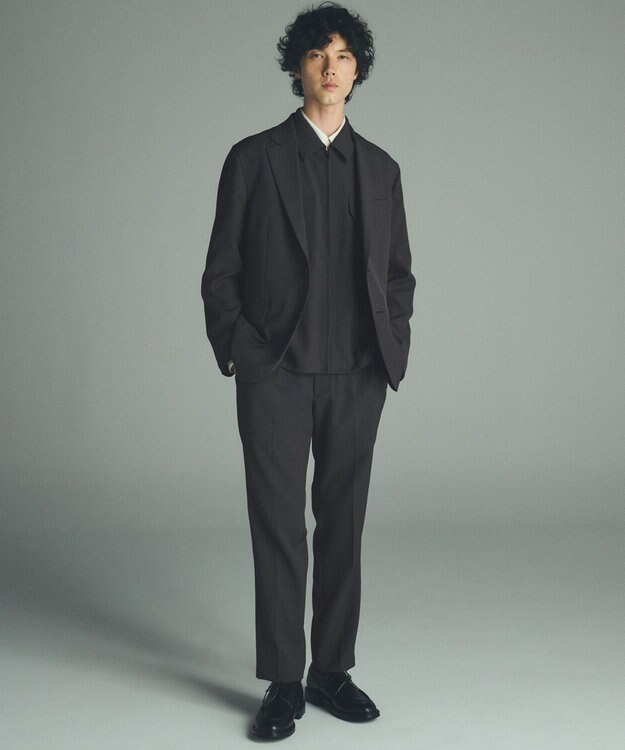 UNFILO MENS 【OCEANS YouTube 掲載/男女兼用】WOOL TOUCH 機能美シャツブルゾン チャコール