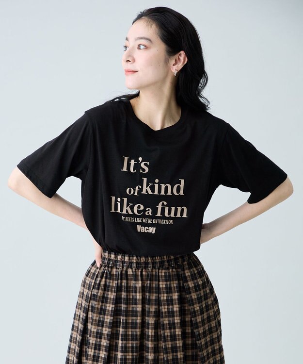 ANY シアーネップロゴＴシャツ ブラック