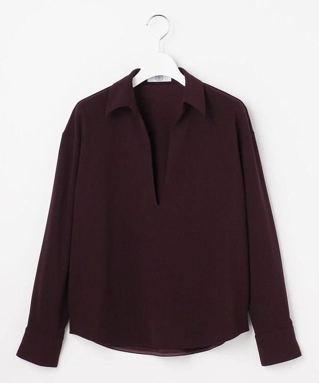 J.PRESS LADIES ジョーゼットダンボール スキッパー カットソー パープル系