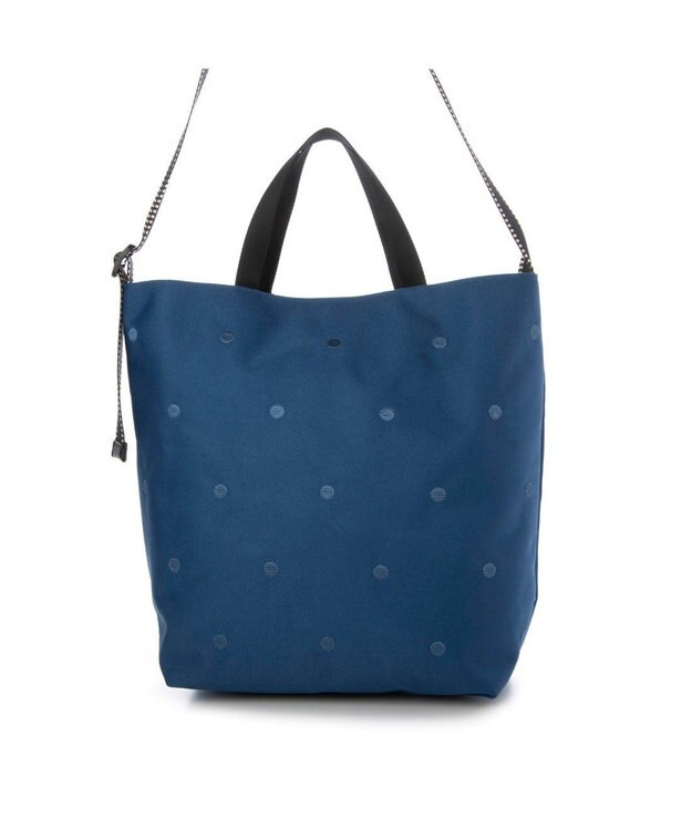 UNBILLION カシュカシュ cachecache / ドット刺繍ナイロン2wayショルダー ブルー