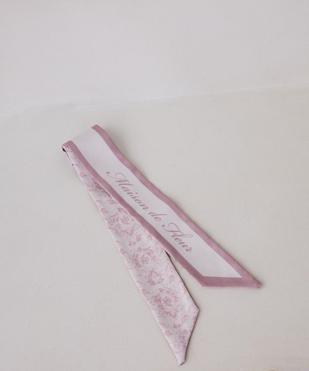 Maison de FLEUR フラワーフレーム柄スカーフ Pink