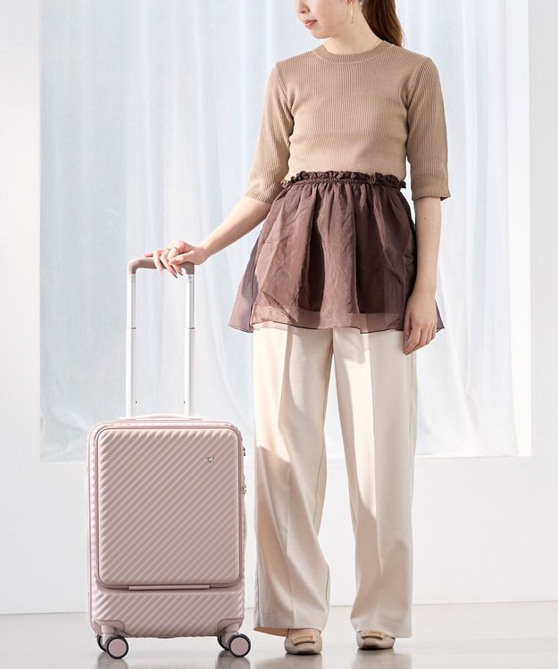 ACE BAGS & LUGGAGE 【雑誌掲載】 HaNT ココント スーツケース 34L 機内持込 フロントポケット付 05513 ハント ソイル・ピンク