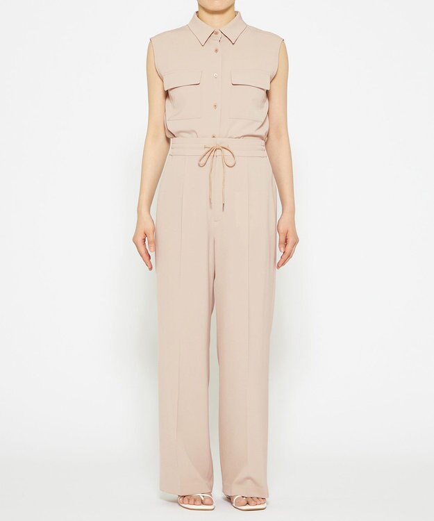 uncrave 【接触冷感・撥水・洗濯機洗い可】クールタッチツイル ブラウス（uncrave STANDARD) ピンクベージュ