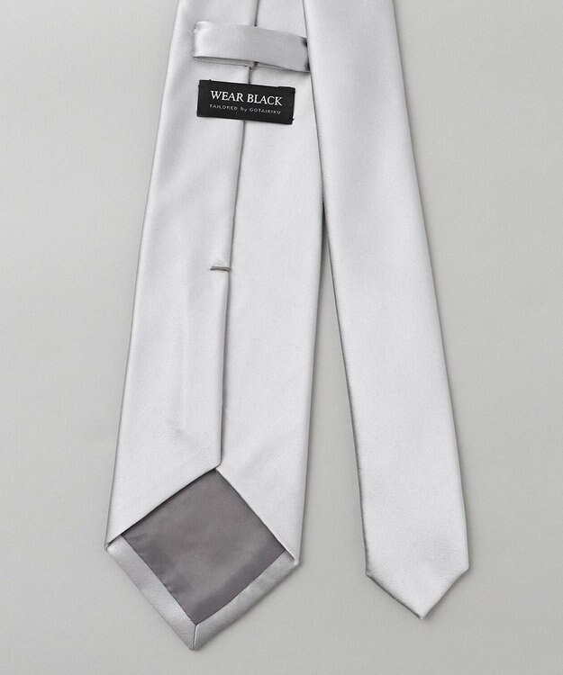 GOTAIRIKU 【WEAR BLACK】フォーマル用_サテン無地 ネクタイ アイボリー系