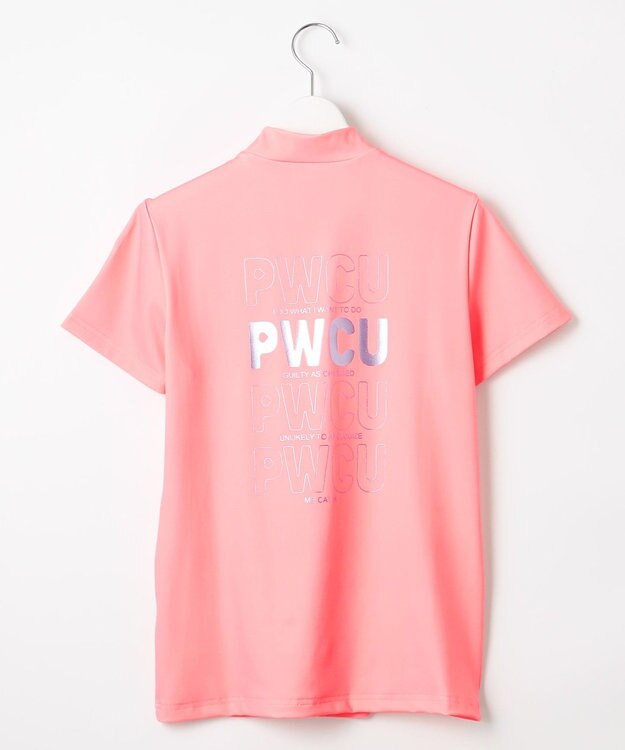 PW CIRCULUS 【UV遮蔽率99.5%  UVカット / 速乾 / ストレッチ】【WOMEN】ポケットモックT ゴルフウェア レディース ピンク系