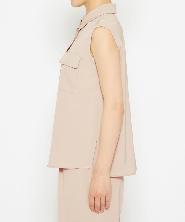 uncrave 【接触冷感・撥水・洗濯機洗い可】クールタッチツイル ブラウス（uncrave STANDARD) ピンクベージュ