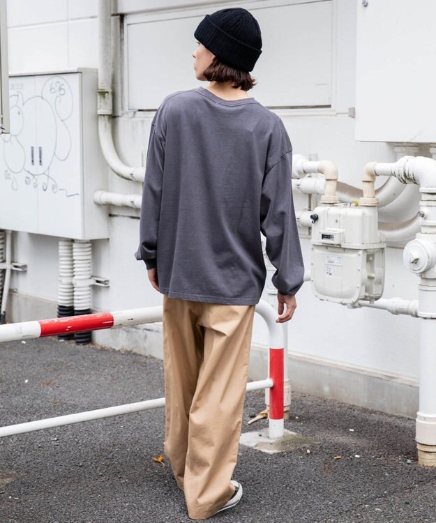 WEGO ピグメントクルーネックロンT スミクロ