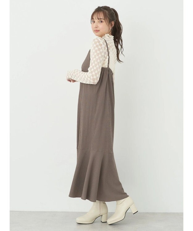 earth music&ecology ＳＥＴ２点カシュクールプルオーバー＋ワンピース Mocha