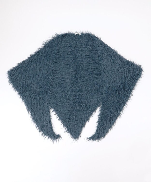 NAVE 【ReNAVE・洗える】メルティーシャギーニット ストール ブルー系