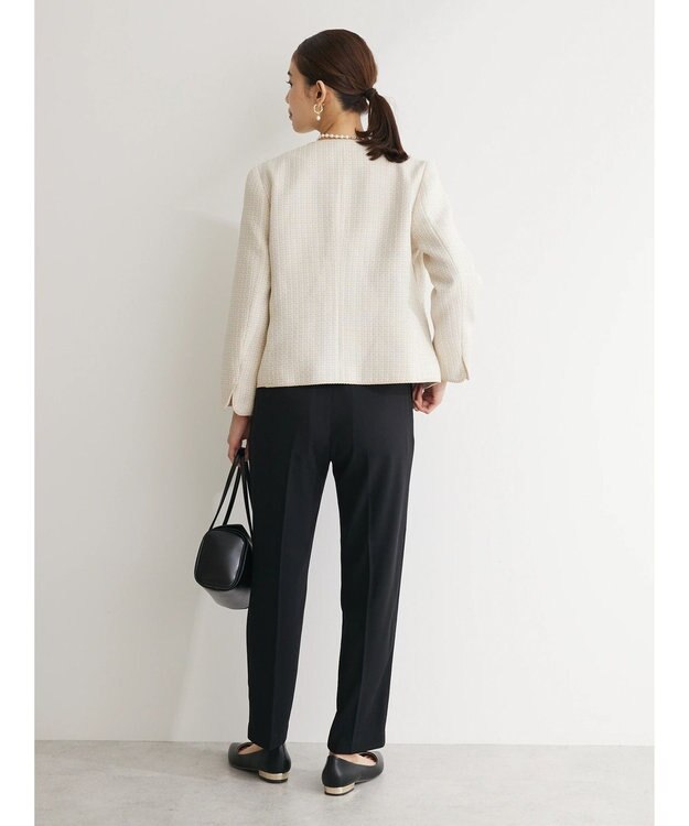 Green Parks ｅｆ－ｄｅ　ツィード風ノーカラージャケット Beige