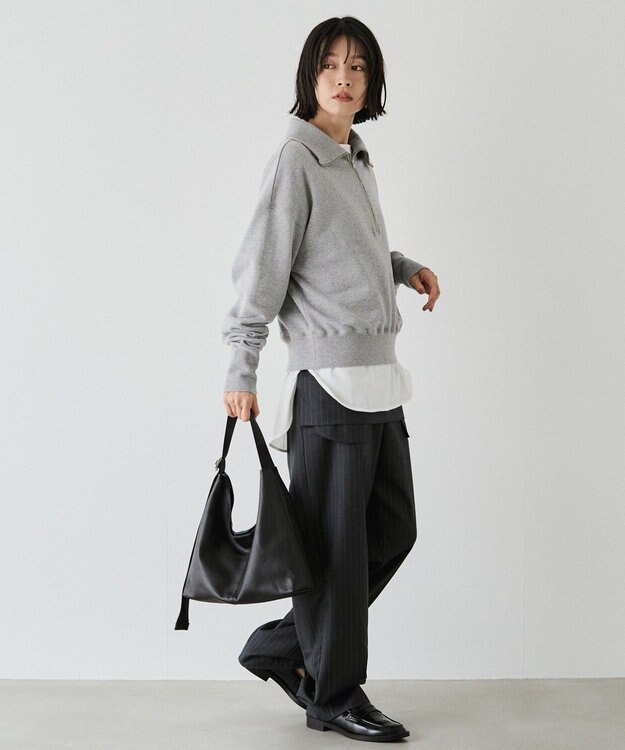 russet レザーホーボーバッグ M(CE-1658) Black