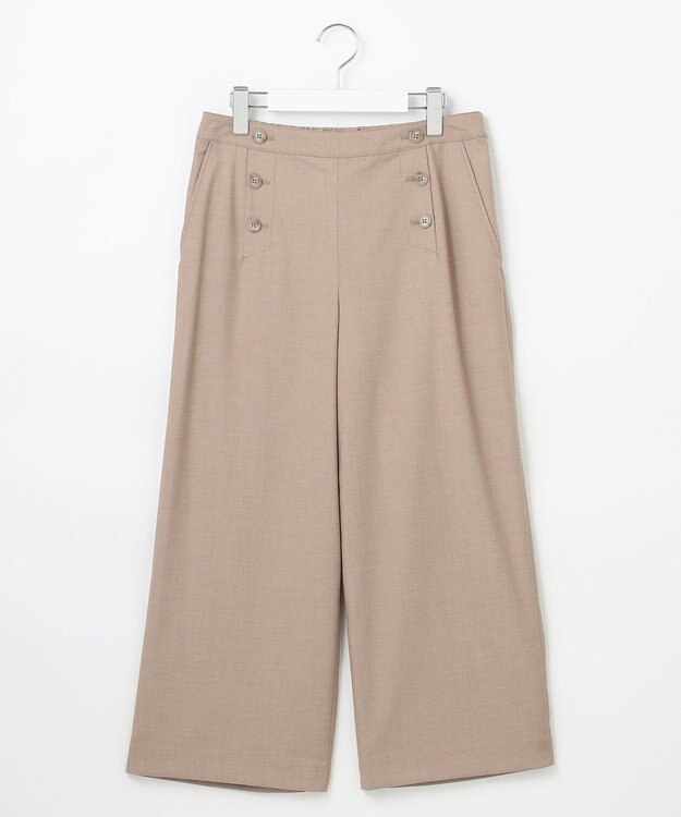 J.PRESS LADIES L 【洗える】T/Rウォッシャブルギャバ マリン パンツ ベージュ系