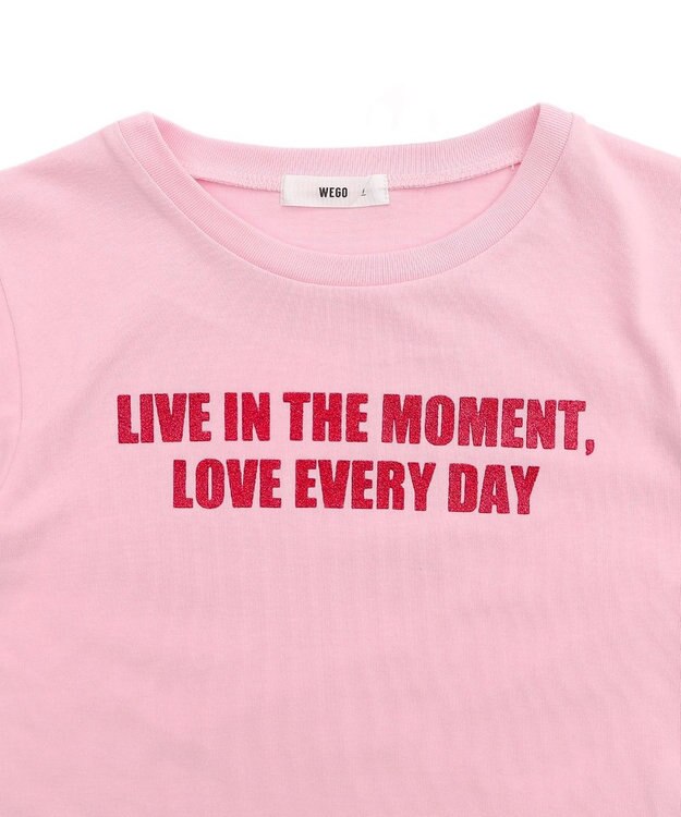WEGO ロゴラメちびT ピンク