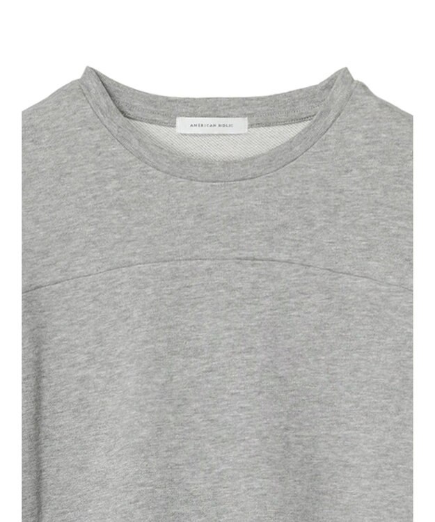 AMERICAN HOLIC ミニ裏毛ポンチョチュニック2 Light Gray Mixture