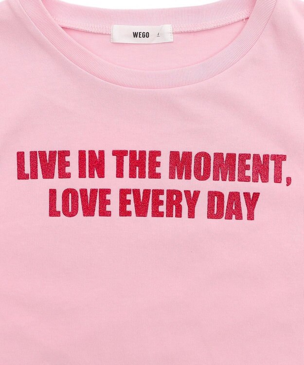 WEGO ロゴラメちびT ピンク