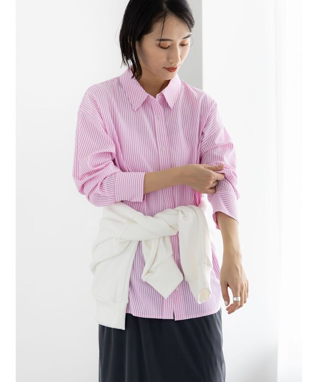 Te chichi オーバーサイズシャツ ピンク