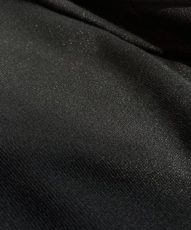 23区 シャイニーシアーニット ジップアップ パーカー ブラック系