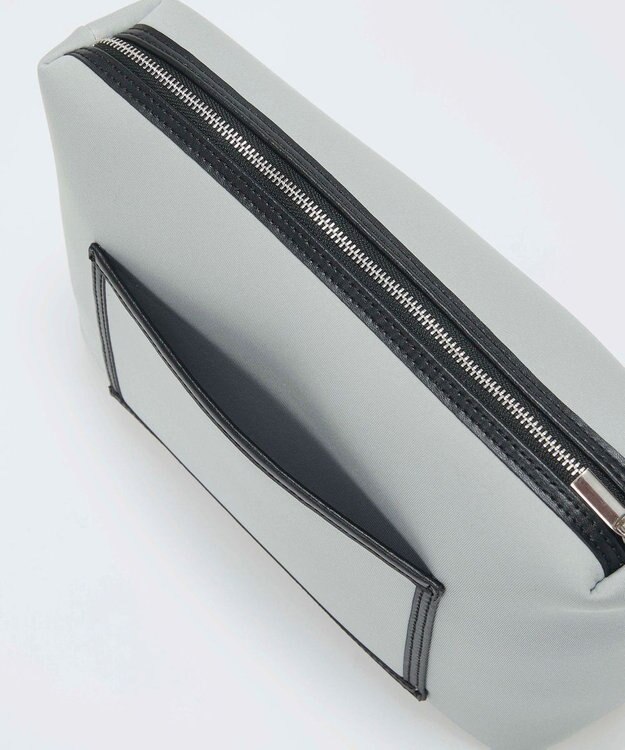 TOPKAPI 【TREASURE TOPKAPI】ネオプレン 2way ワンハンドル ショルダーバッグ ポーチ付き ライトグレー