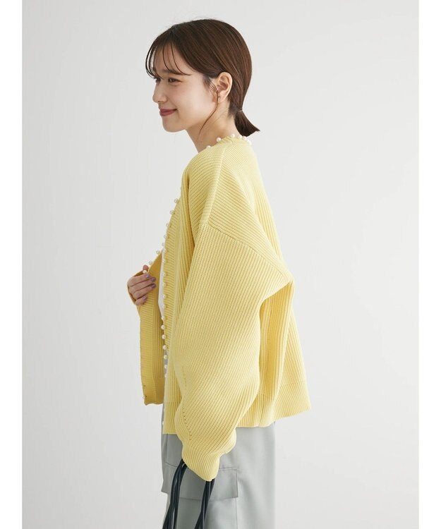 Green Parks ・ＥＬＥＮＣＡＲＥ　ＤＵＥパールトッパーカーディガン Yellow