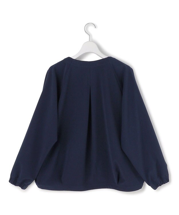 J.PRESS YORK STREET 【WOMEN】ジャージーライクツイル ドルマンブルゾン ネイビー系