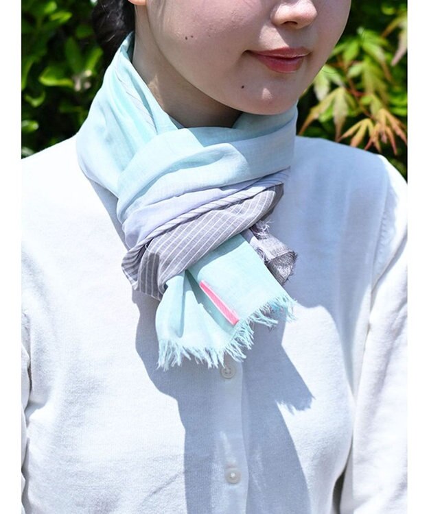 POLS 播州織 極細コットンストール Sサイズ チャコール