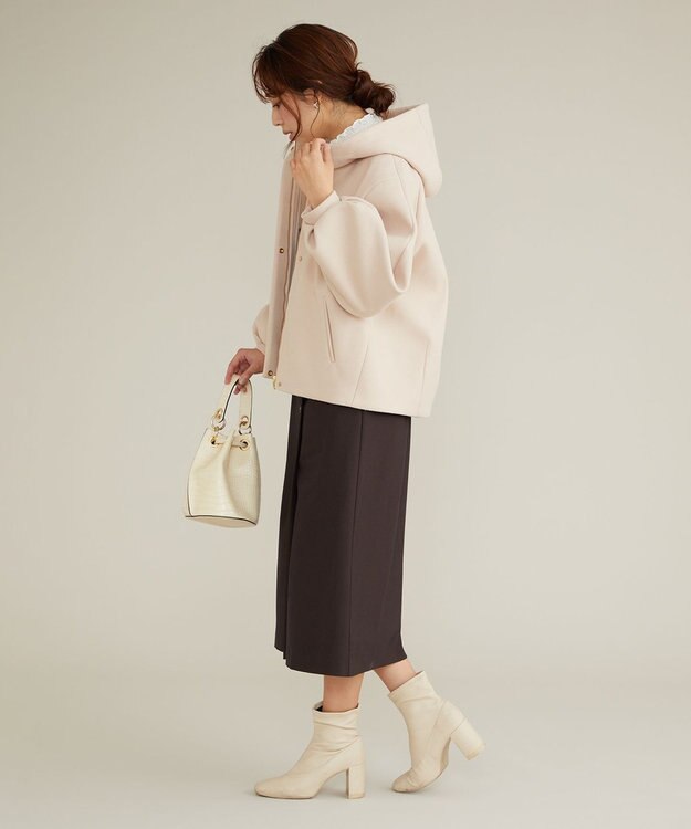 Feroux 【古畑星夏さん着用】パフスリーブフード アウター ベージュ系