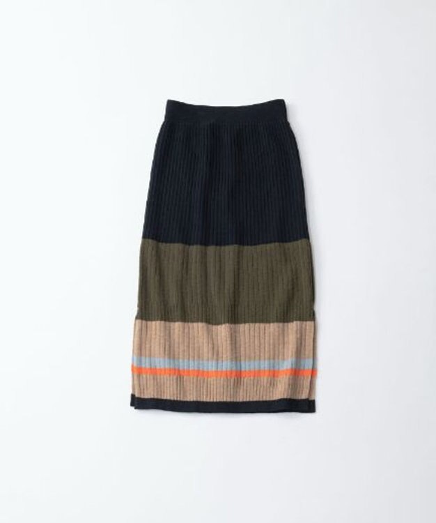 TRICOTE PLAIN RIB MULTI SKIRT／無地リブMULTI SKIRT 99BLACK