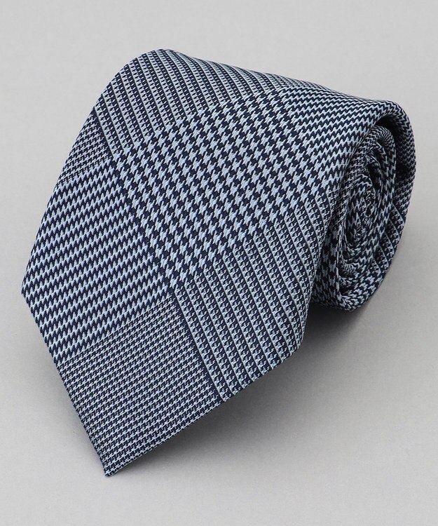 GOTAIRIKU GOTAIRIKU別注【日本製】シルク ネクタイ_チェック柄 サックスブルー系8