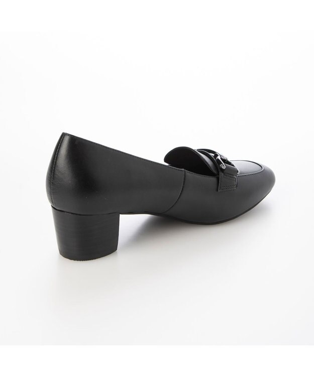 ing <ing>ビット付ヒールローファー ブラック