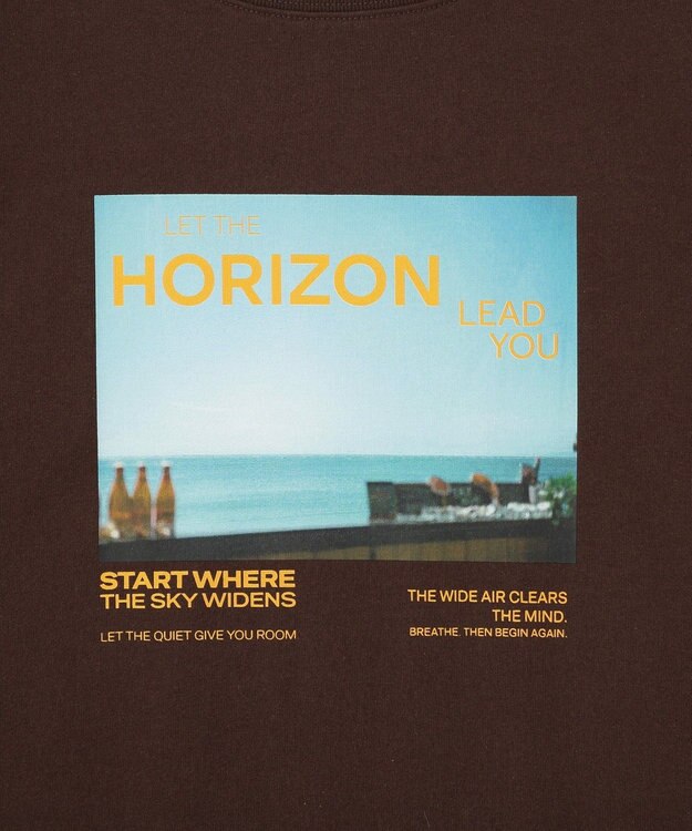 Green Parks ＳＥＴ２点フォトＴシャツ＋レーススカーフ Brown