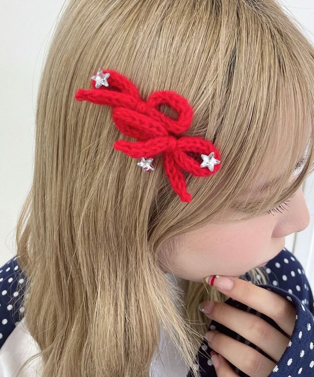 WEGO L2Pニットリボンクリップ レッド