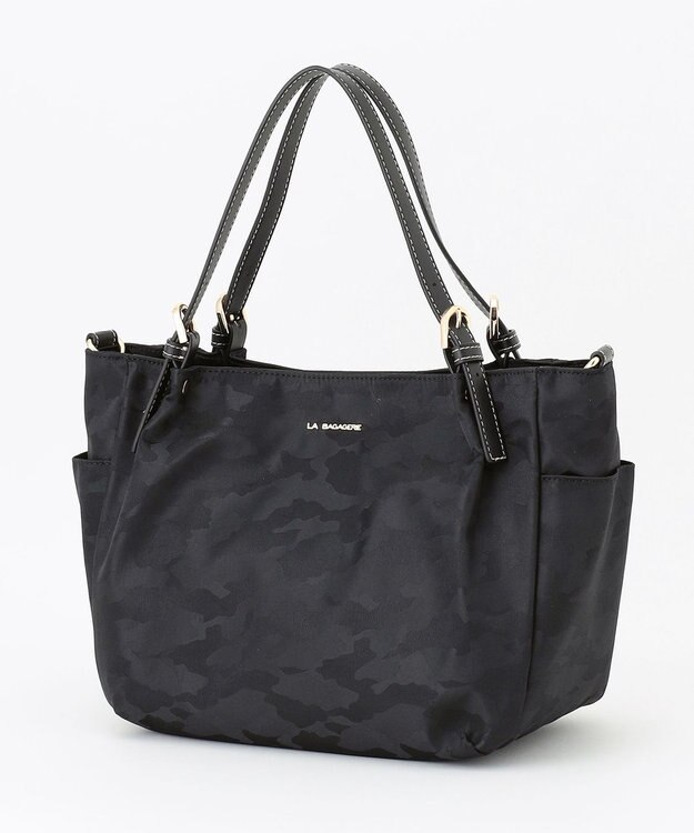 LA BAGAGERIE シャドージャカード 2WAYミニトートバッグ ブラック